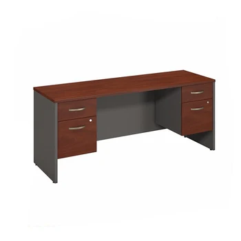 Cherry Color Finish Wood Pedestal Executive Desk Buy Executive