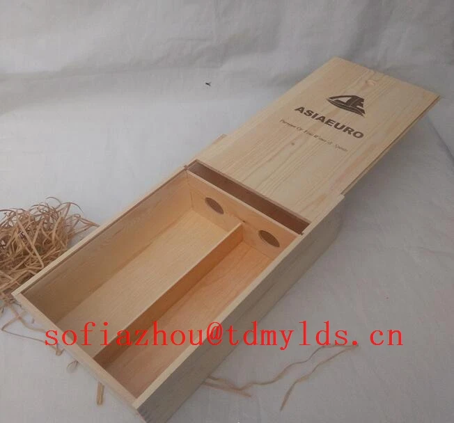 2 bottle wooden wine box