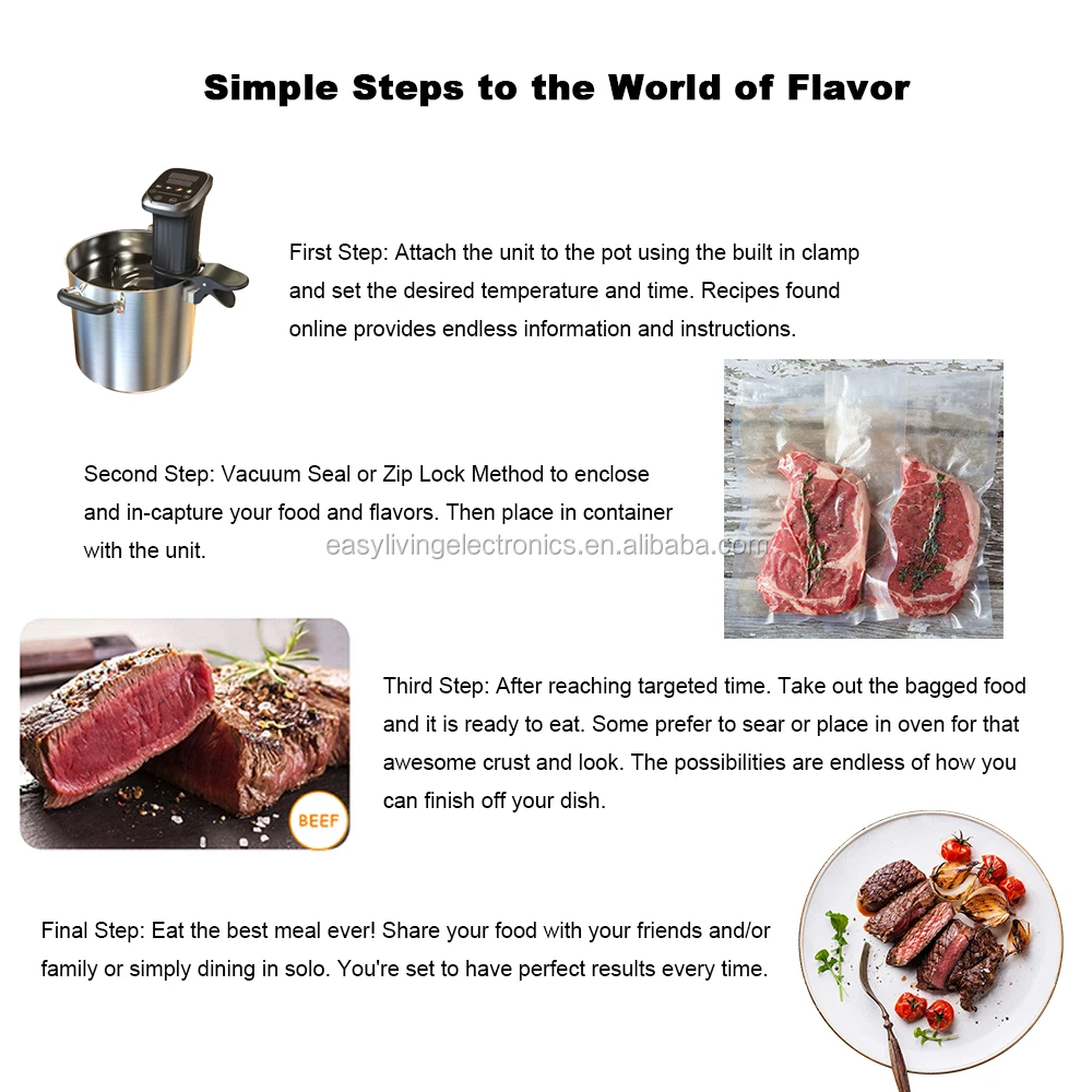 Sous Vide Use Steps