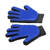 Gentle Pet Dog Cat Animal Hair Deshedding Brush Mesh Grooming Glove With 5 Fingers Silicone Massage Palm