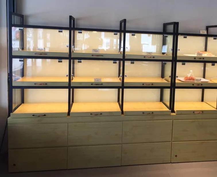 Wall Along Bread Bakery Display Showcase Racks Buy Bread Display Cabinet Bakery Display Bakery Case Product On Alibaba Com