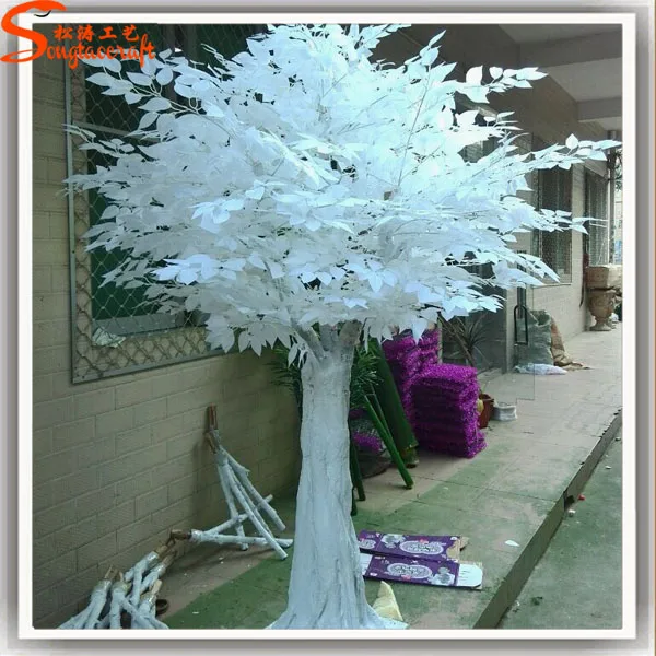 Export Large Outdoor Artificial White Banyan Trees White Ficus Leaf