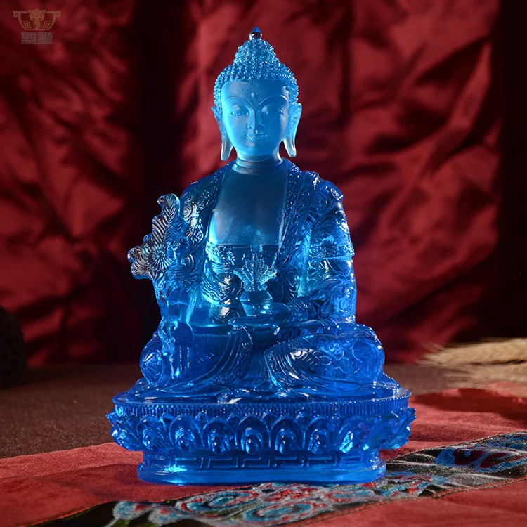 Liuli Bhaisajya Blue Medicine Buddha Statue Five Size H12cm On Stock ...