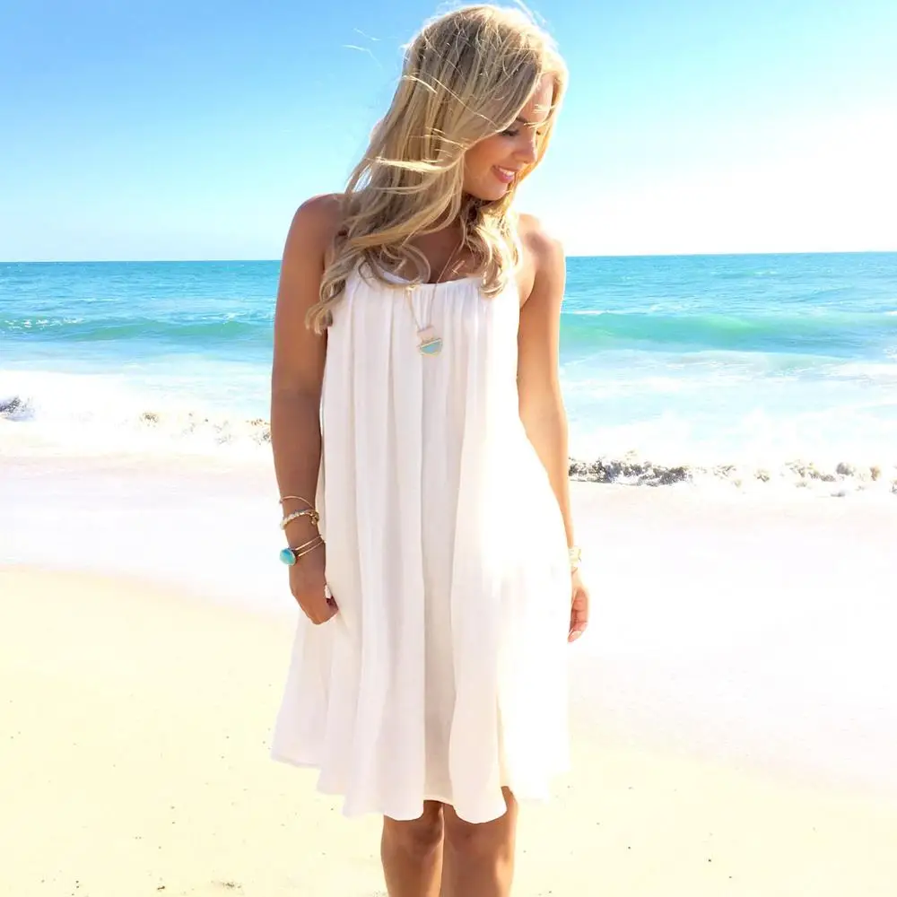 casual sexy lace crochet splice backless short beach dress