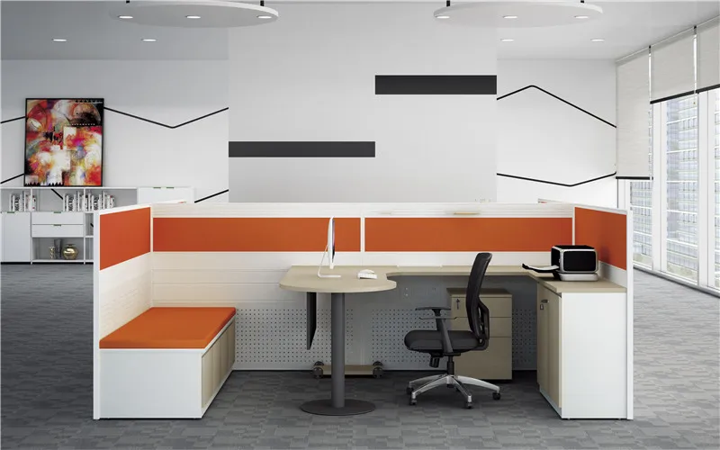 Sharing Space Open Office 4 Seat Office Workstations Modular Cubicle