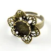 Antique Bronze Brass Jewelry Rings Base Blank Setting