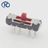 JC-SK28 Double Vertical Sliding Red Handle 8 Pin Mini Position Slide Switch