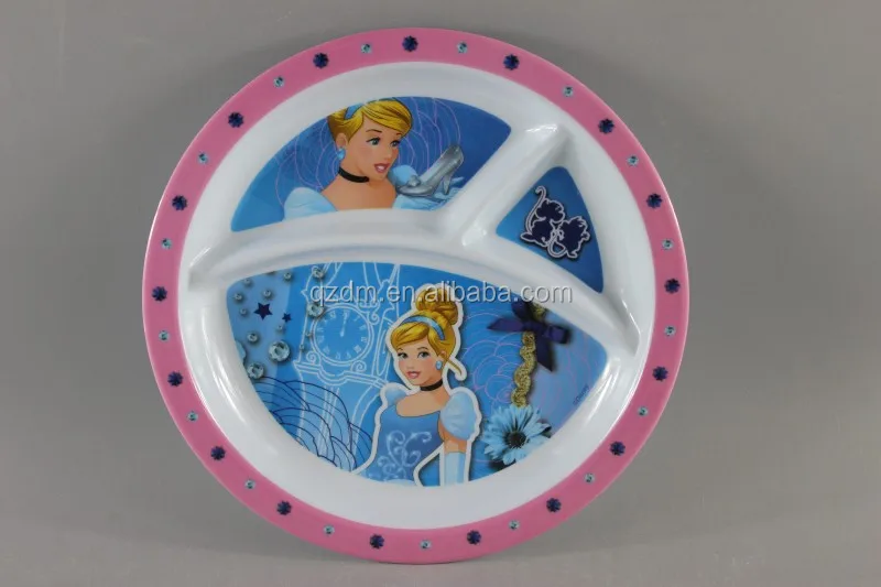 Kids 3 Divide Plate, Three Section Dinner Plate