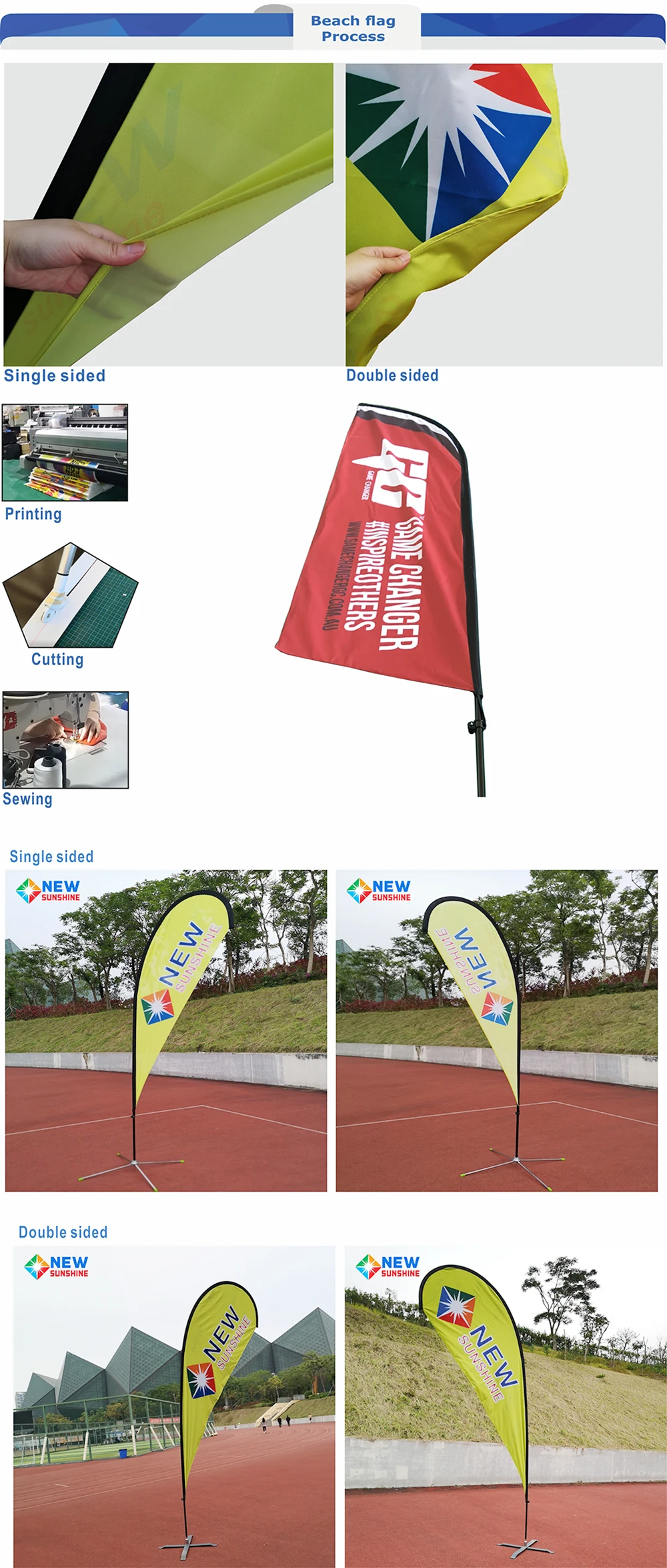Promotional Usage Advertising Beach Event Custom Car Wash Feather