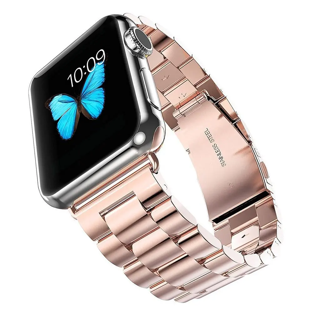 apple watch silver with rose gold band