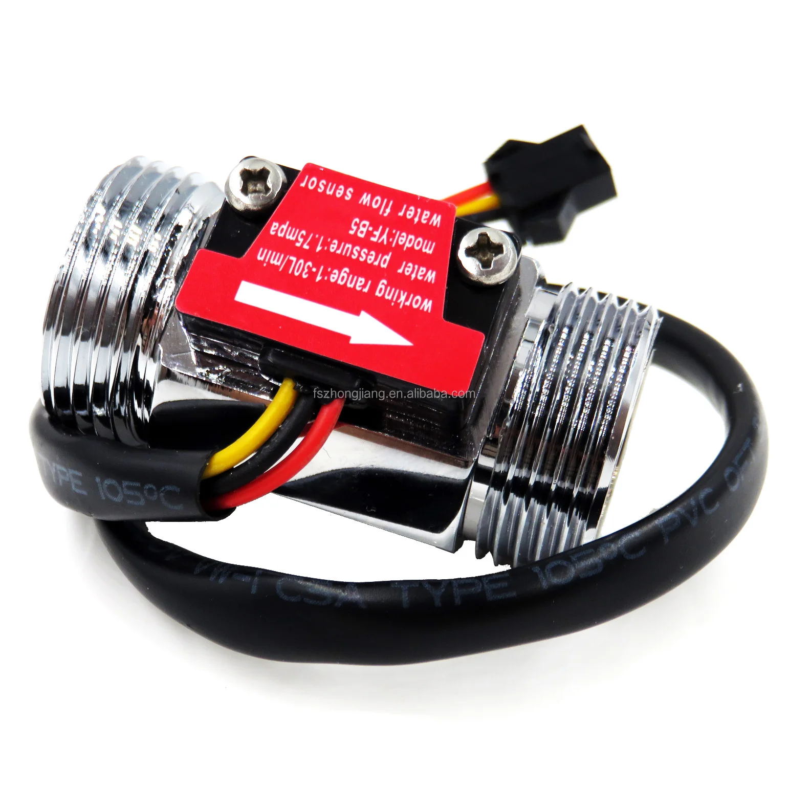 Dn20ชุบเซ็นเซอร์รุ่น Yfb5น้ำไหลฮอลล์เซ็นเซอร์สวิทช์วัดการไหล1.75mpa