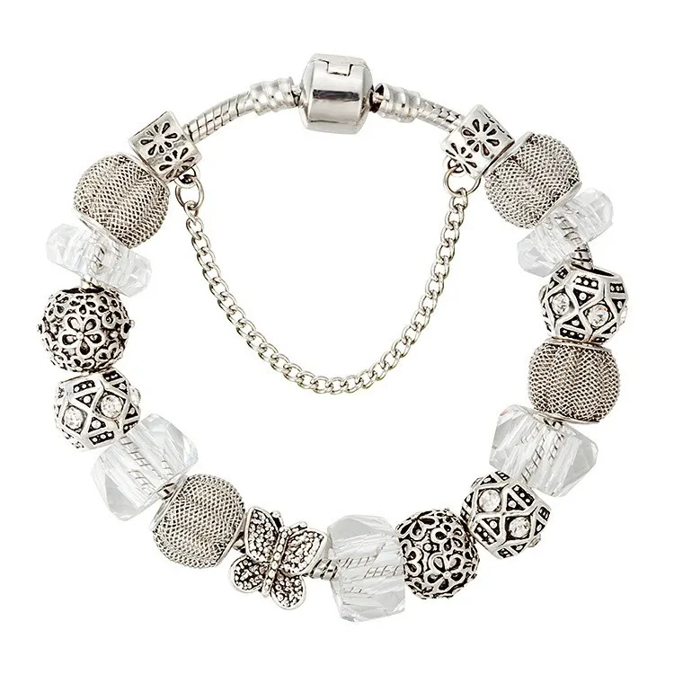 Msyo Brand Metal Flexible Chain Bangle Totem Vintage Silver Stone Claw Bracelet Sterling Bean Antique Msyo Brand Metal Flexible Chain Bangle Totem Vintage Silver Stone Claw Bracelet Sterling Bean Antique
