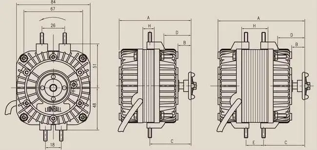 External Rotor Motors, 16W, 110V, 220V, IE3 - detail 4