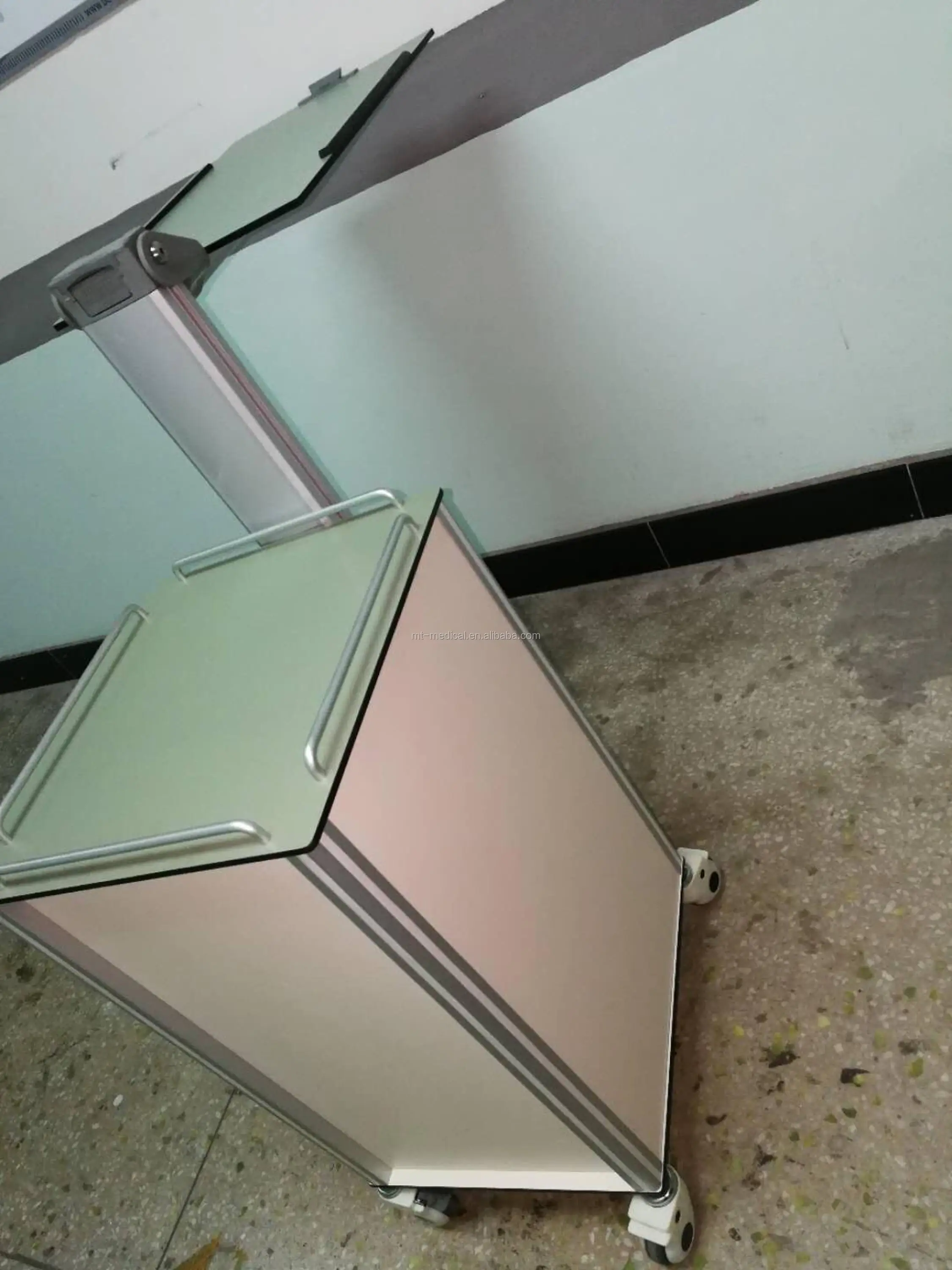 New types of Hospital furniture high quality cabinet with over bed table