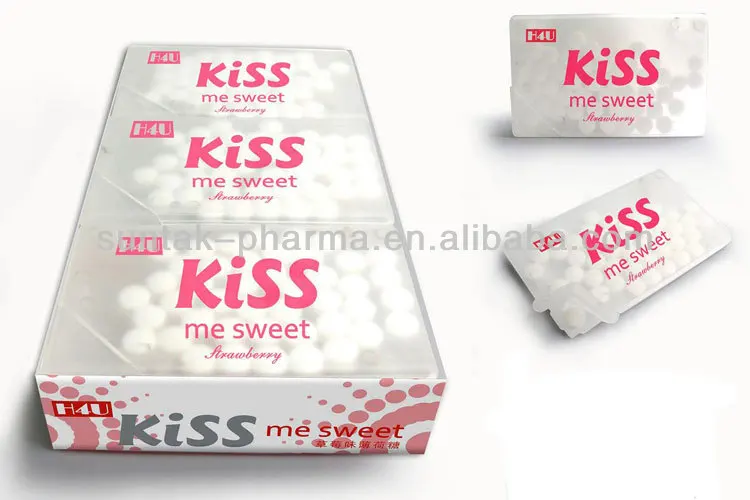 Private Label 7g Kiss Spearmint Flavor Sugar Free Mints Candy With Mint