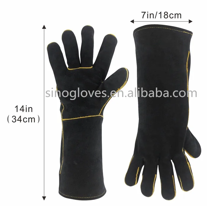 Leather Welding Working Gloves To Pakistan Buy Mens Long Black