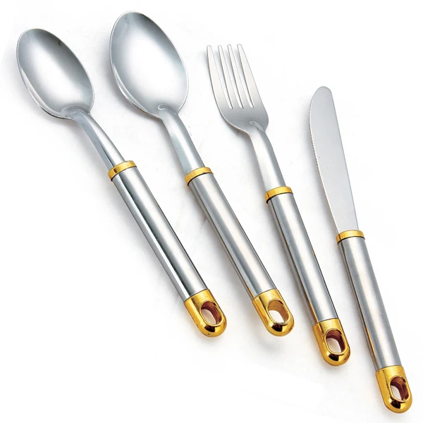 24pcs Cheap Cutlery Sets With Revolve Stand Buy Coloured Handle