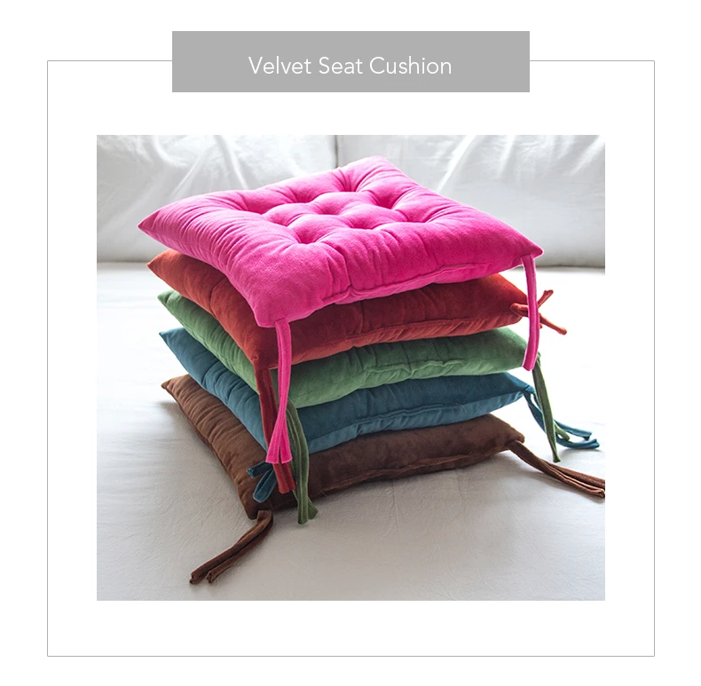 green velvet seat cushions