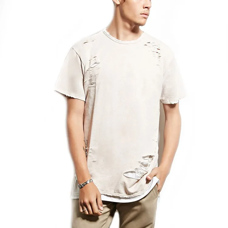 100% Cotton Wholesale Scoop Neck Mens 