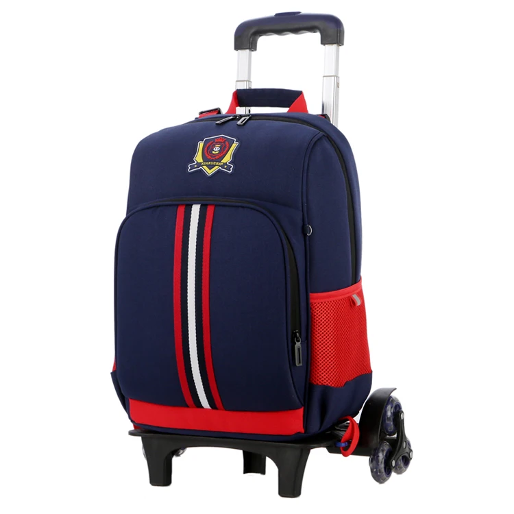 Sale Kids Trolley School Bags Double Shoulder High Capacity Detachable