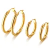 Wholesale Stainless Steel Material Ear Clip Women Stud korean gold hoop earrings set