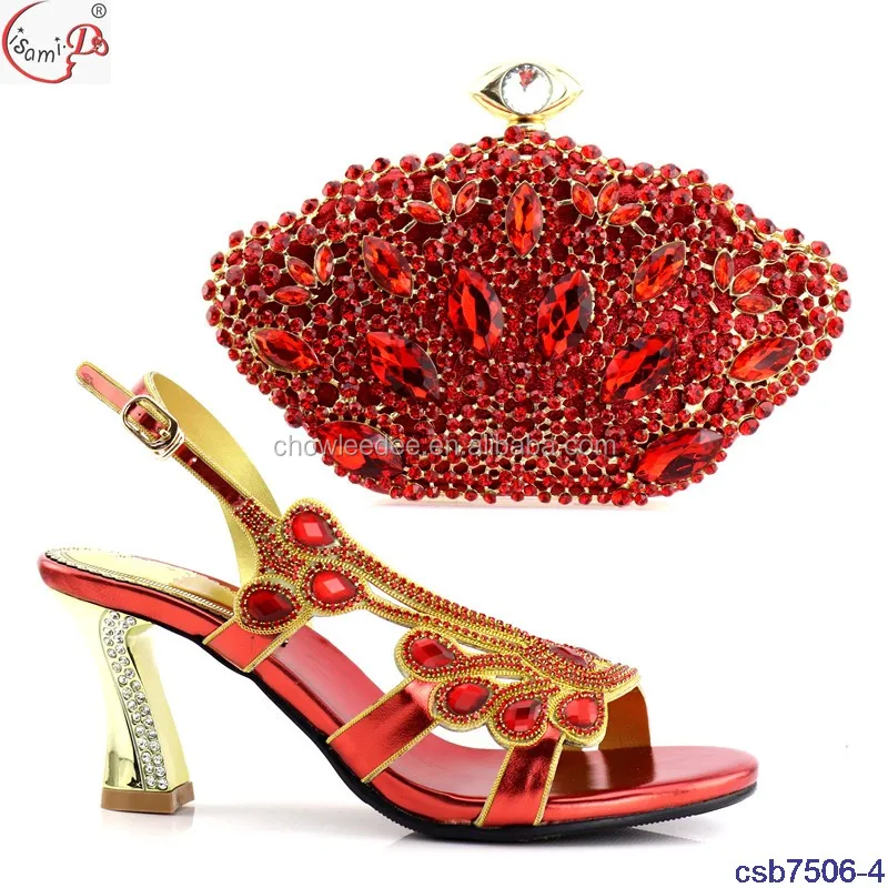 red crystal heels
