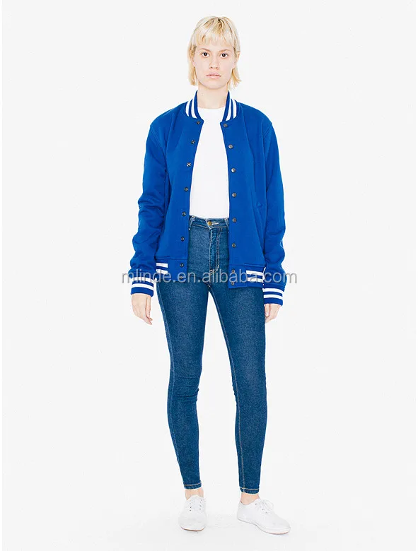 2017 Latest Fashion Women Unisex Varsity Jacket,Custom Bomber Plain