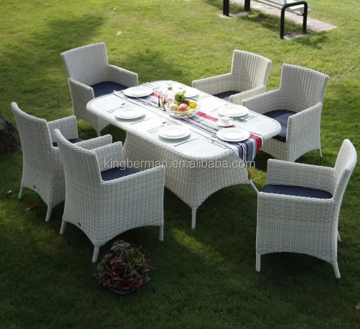 Wholesale Price Outdoor Wicker Dinner Set Rattan Table And Chair