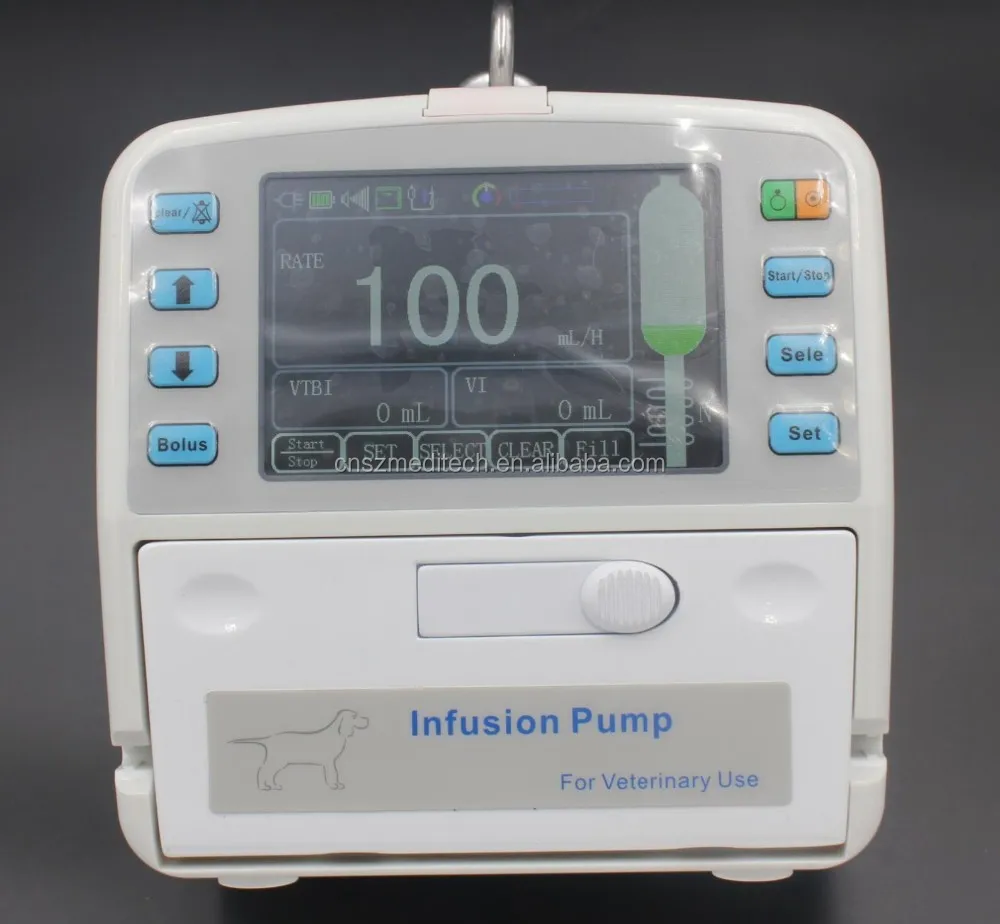 Mtip1200v 4.3inch Lcd Touchscreen Vet Infusion Pump With Liquid