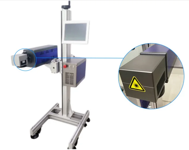 High Printing Speed 2050W Fiber Laser Marking Machine Flying Online Production Running Marking for PVC Water Pipe