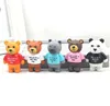 Special Customized Steel Key Ring With PVC Plastic Teddy Bear Figure Keychain Wholesale