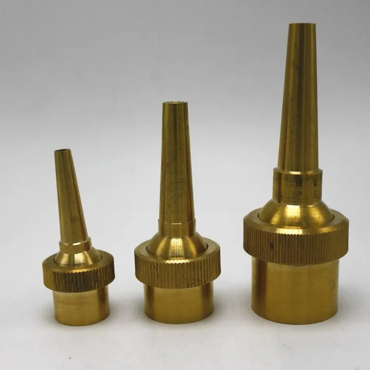 Brass Adjustable Straight Jet Universal Fountain Nozzle Spray Water