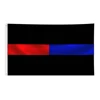 Thin Red Line Flag 3 x 5 FT Support Fire Fighters Polyester Flag Banner With Grommets