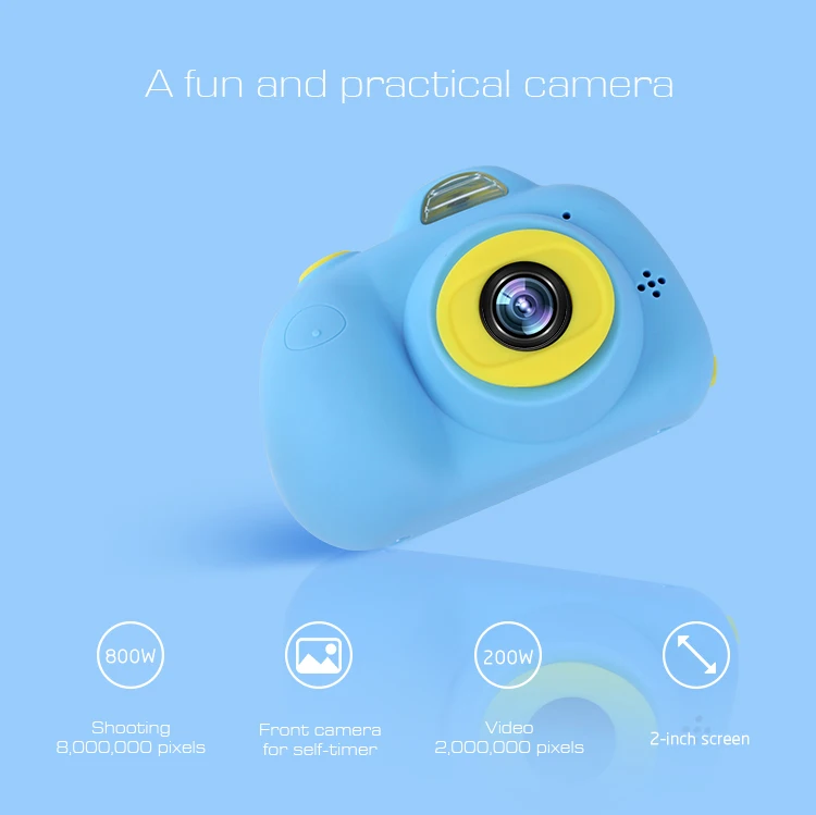 2019 1080p Rechargeable Digital Front And Rear Selfie Camera Child