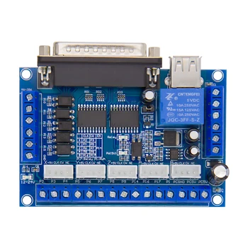 Upgraded 5 Axis Cnc Controller Interface Adapter Breakout Board For Stepper Motor Driver Mach3 Usb Upgraded 5 Axis Cnc Controller Interface Adapter Breakout Board For Stepper Motor Driver Mach3 Usb