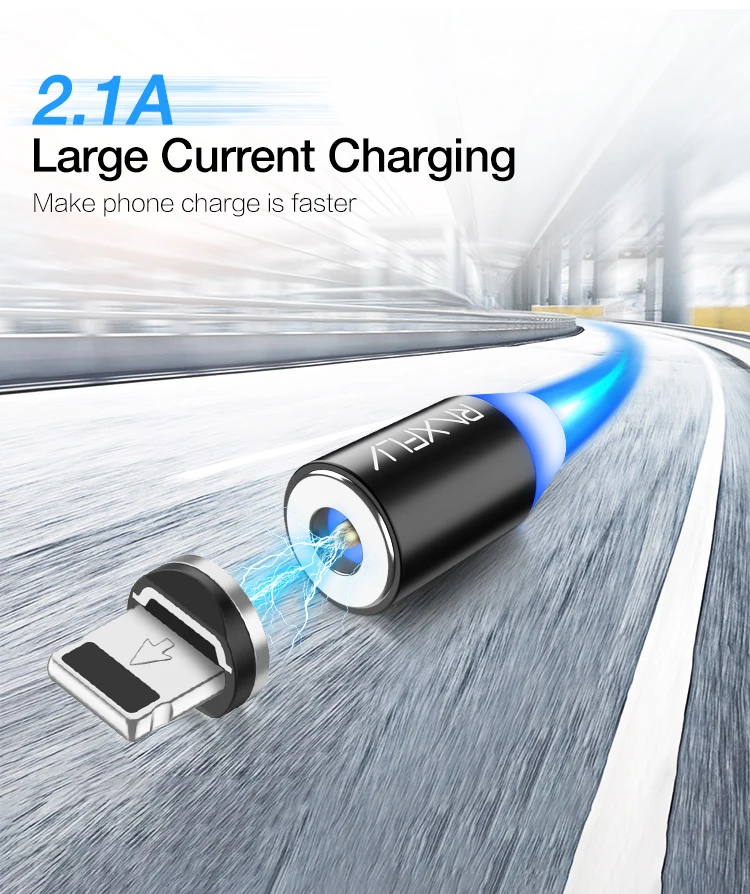 Free Shipping RAXFLY Mobile Phone Charging Accessories 2 M Metal Magnet Nylon Braided Micro Usb Cable - ANKUX.COM