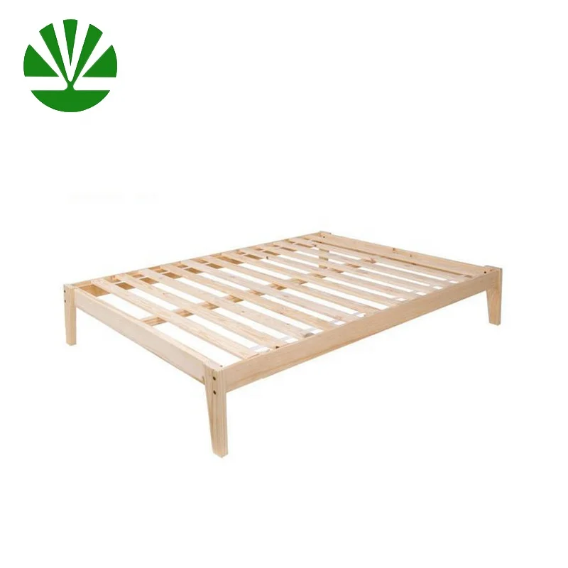 Solid Pine Simple In King With Slats Bed Frame Wood Buy Bed