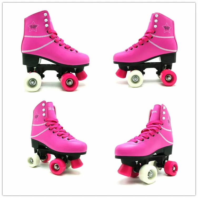 4 Wheels Retractable Inline Skate Roller Shoes Adjustable Single Row