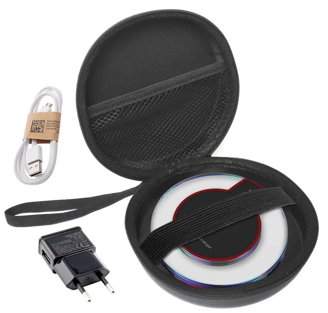 FitSand (TM) Travel Zipper Protective Portable Carry Hard Case Cover Bag Box for Ailun Fast Wireless Charger Pad (Fits USB Cable and Wall Charger)