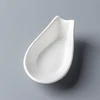 Ceramics tableware chinese factory most selling soup spoon rest on table Restaurant dining room Ceramic white spoon holder