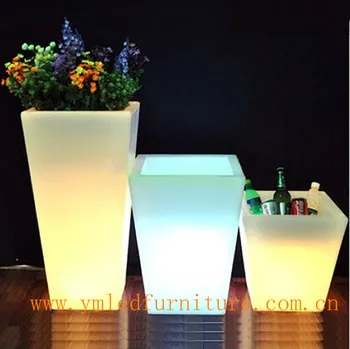 Led Flower Vase Light Led Light Flower Pot Artificial Flowers With