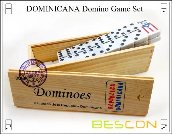 Lot de 3 Puerto Rico Drapeau & Cheval Double Six Dominos-Jeu de dominos-Rican 