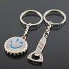 Smiling face bottle cap lovers key ring new and exotic small gifts articles wholesale custom Logo