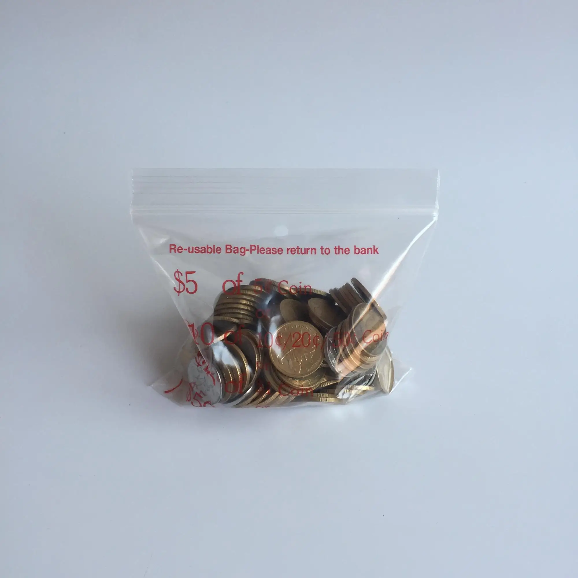Transparent Bank Plastic Coin Reclosable Bag Buy Plastic Coin