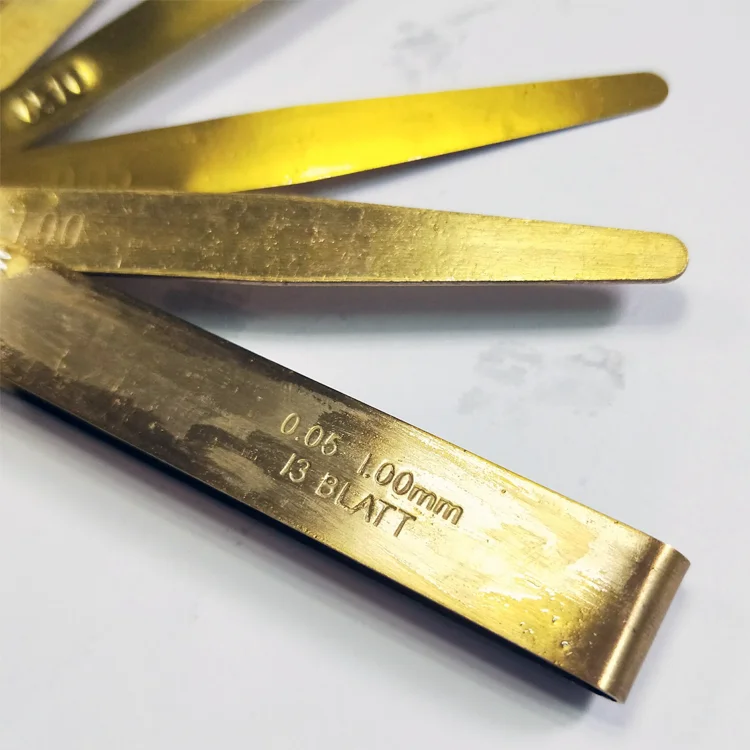 High Precision Gap Measurement Copper Feeler Gauge Set 13blades/set