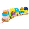Pull string wooden train toy,Best sale wooden train with block ,Wooden train toy for baby