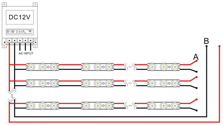 Waterproof IP67 3leds smd 2835 led driver module for lighted sign billboard