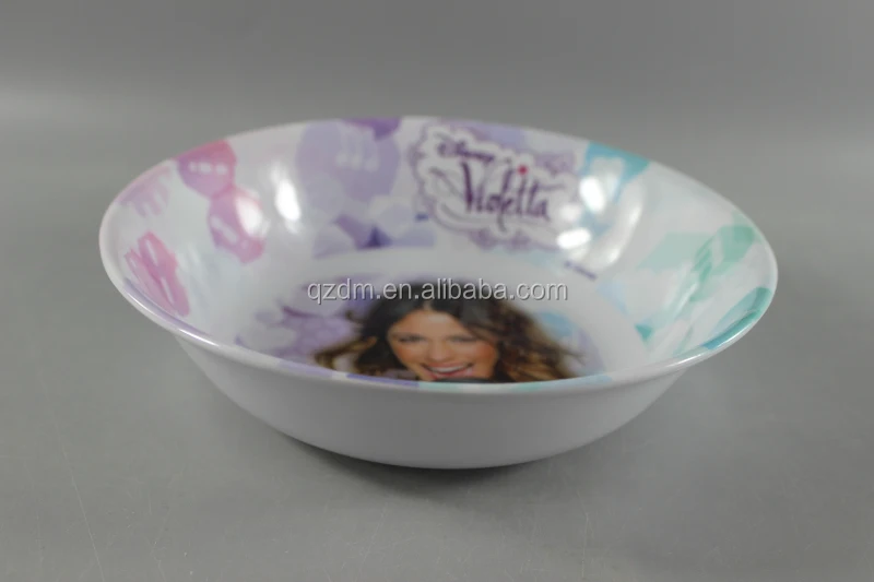 Custom made LOGO plastic kids noodle bowl for girl