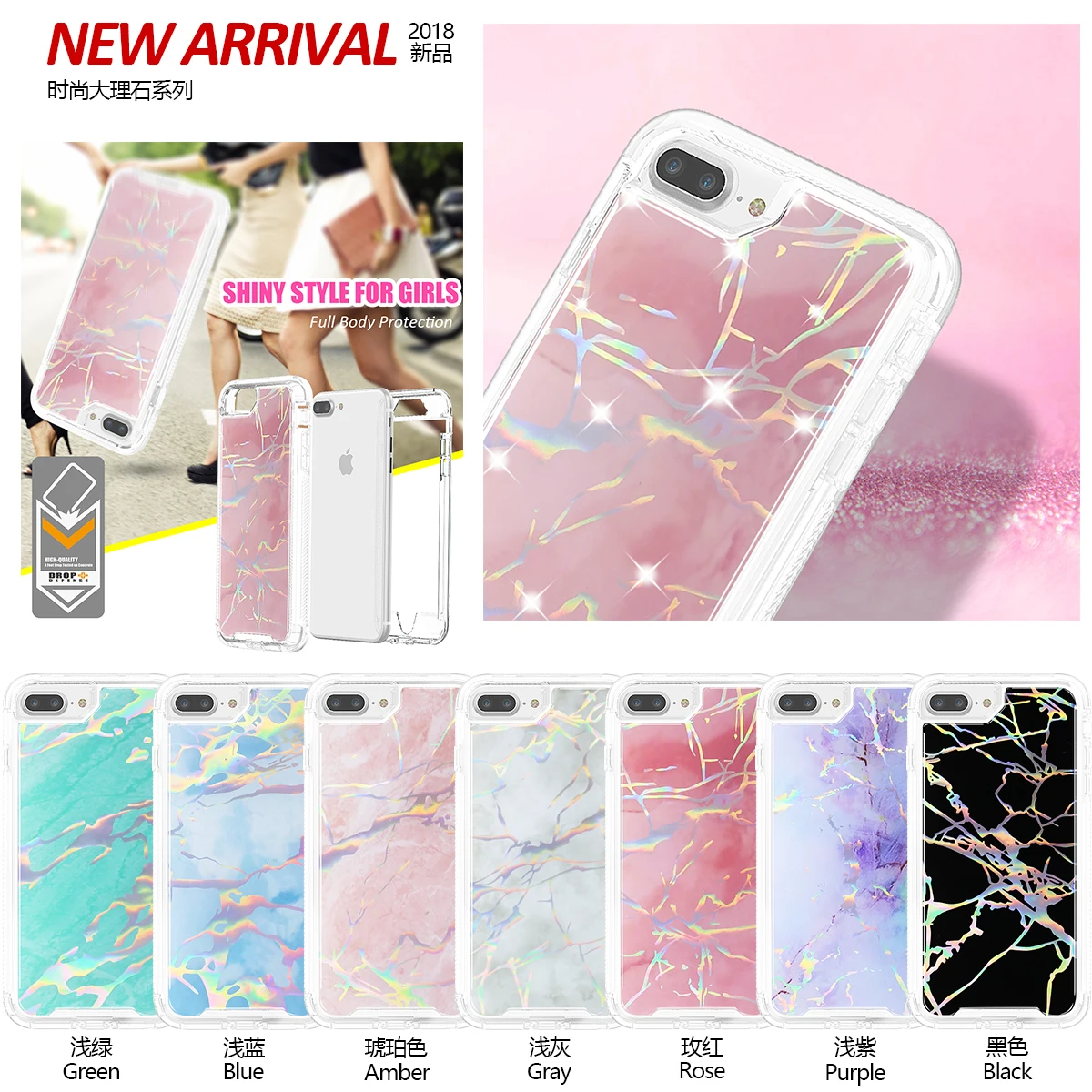 Candy-colored transparent shell with rounded edges for iPhone – Paprikase