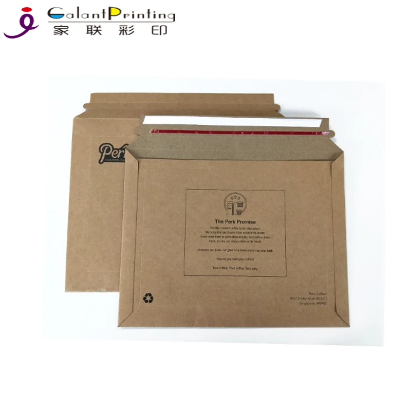 Custom Hard White Cardboard Document Envelope With Various Printing